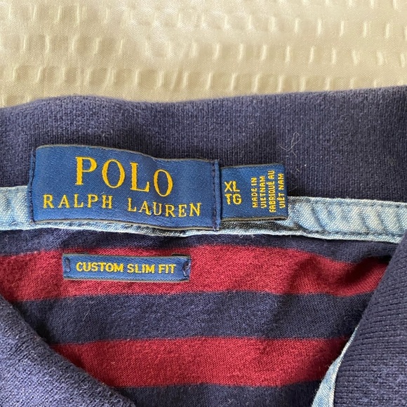 Polo by Ralph Lauren Men's Red and Blue Striped Shirt XL - Picture 4 of 9